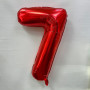 Шар-цифра красный с гелием — вид 2